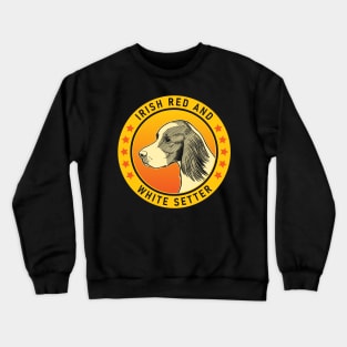 Irish Red and White Setter Dog Portrait Crewneck Sweatshirt